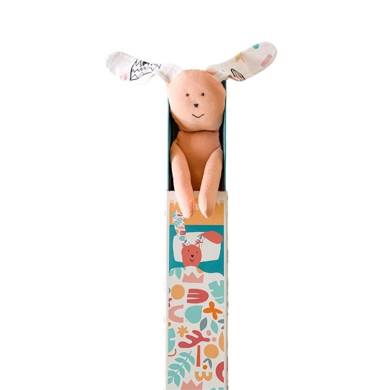 Baby Loves Sleep - Búp bê Bunny Hugs Giving - Hồng đào 1 mảnh