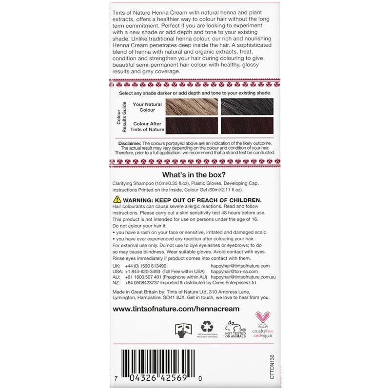 Tints of Nature Henna Cream Mahogany Red 70ml