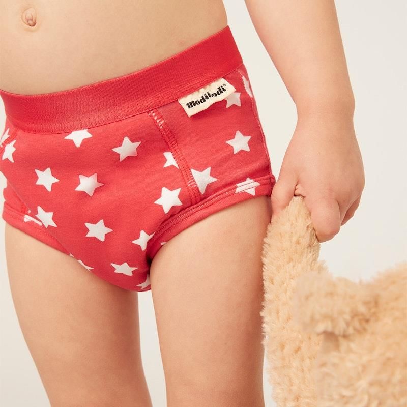 Quần tập luyện ban ngày Modibodi có thể tái sử dụng cho trẻ mới biết đi 2-3 tuổi Superhero