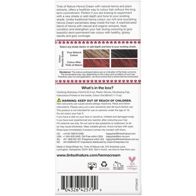 Kem nhuộm Henna Tints of Nature màu đỏ 70ml