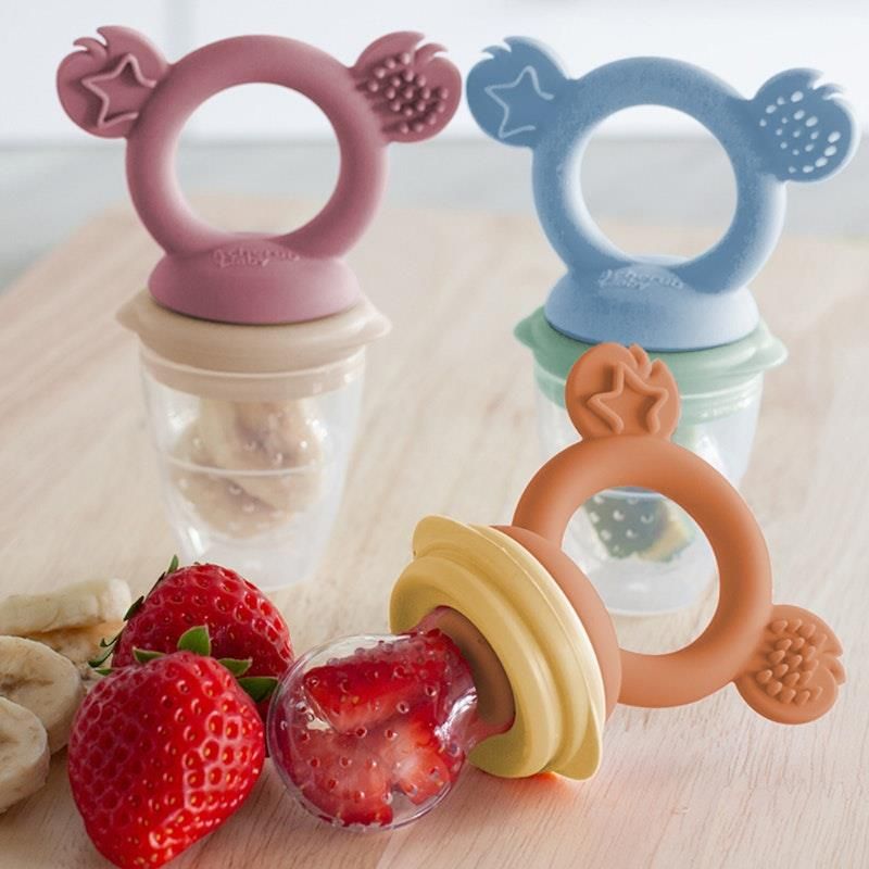 Cherub Baby Silicone Fresh Food Feeder - Dusty Rose & Sand 1 cái