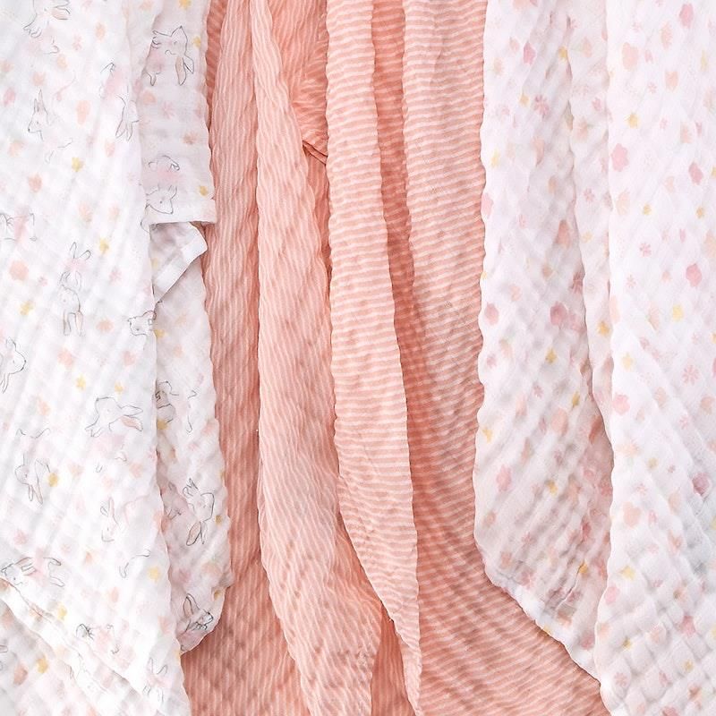 Bộ 3 miếng vải quấn muslin của Little Linen Company in họa tiết - Ballerina Bunny Ballerina Bunny