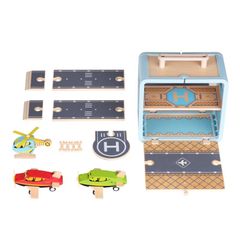 Bộ đồ chơi sân bay bằng gỗ Riababy