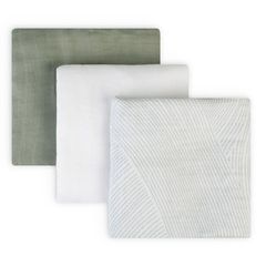 Little Bamboo Muslin Wraps 3Pk Bayleaf