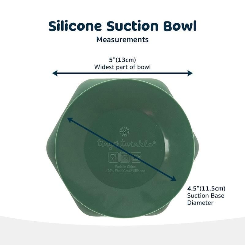 Bát hút silicon Tiny Twinkle màu xanh ô liu