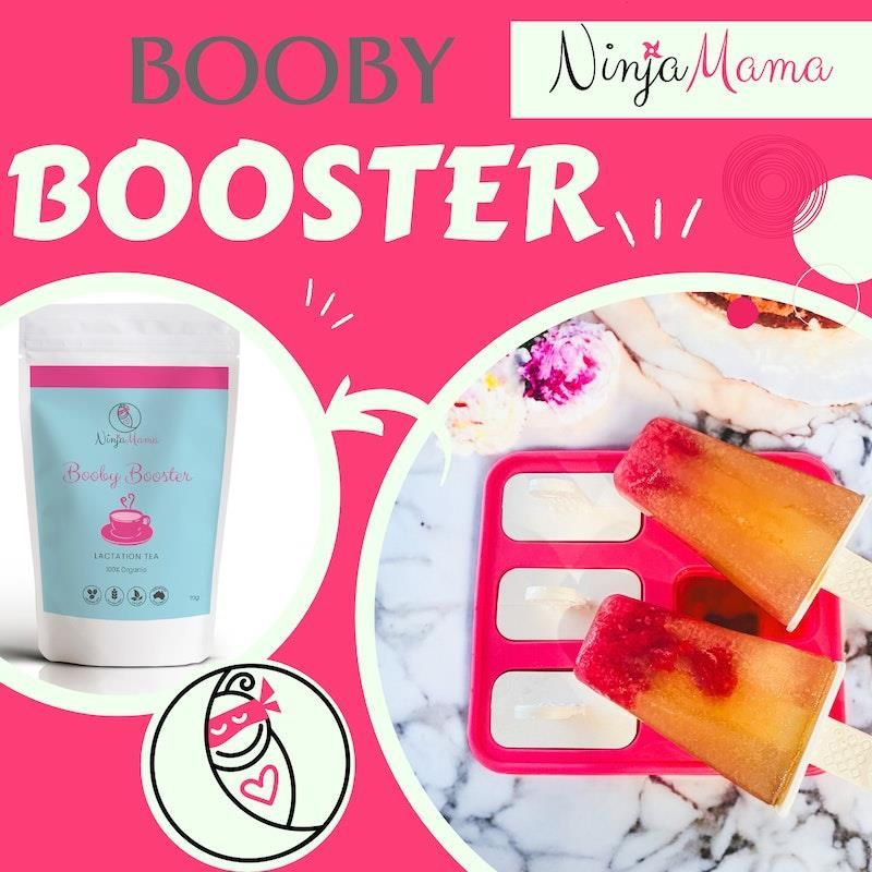 Bộ sản phẩm cho con bú Ninja Mama Breast Therapy Packs Plus Booby Booster Túi trà tăng tiết sữa