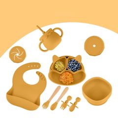 Bộ đồ ăn cho bé bằng silicon Zoe Sage 11 món Sundance