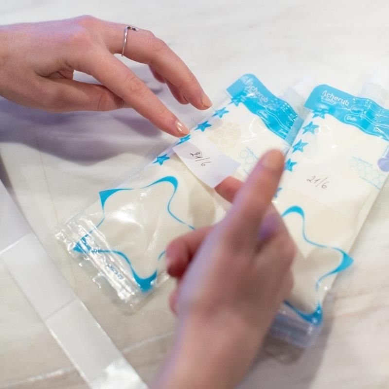 Túi trữ sữa mẹ tái sử dụng Cherub Baby 180ml 50 lần sử dụng, 10 gói