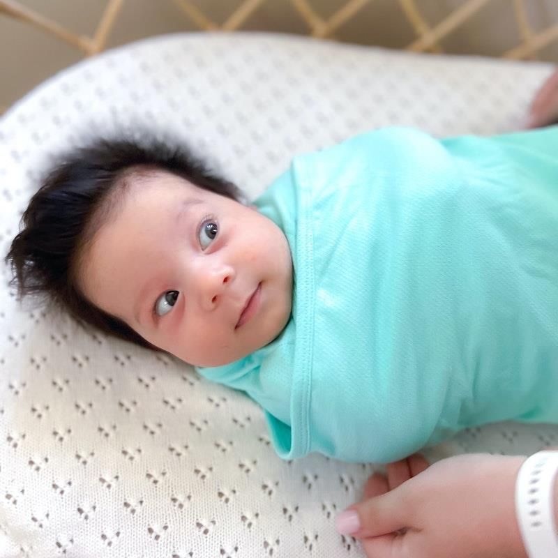 Baby Loves Sleep Koala Hugs Summer Newborn Swaddle Wrap - Cool Mint Một cỡ