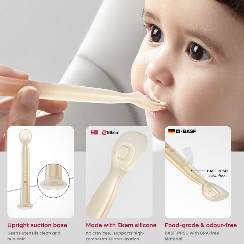 Bộ thìa silicon Bc Babycare 2 chiếc