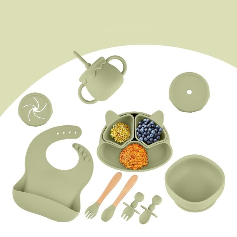 Bộ sản phẩm cho bé ăn bằng silicon Zoe Sage 11 món Kokoda