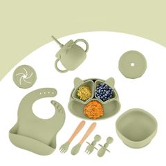 Bộ sản phẩm cho bé ăn bằng silicon Zoe Sage 11 món Kokoda