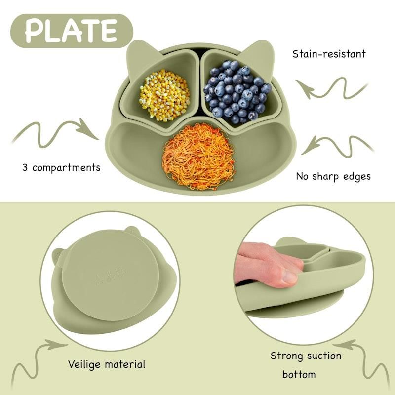 Bộ sản phẩm cho bé ăn bằng silicon Zoe Sage 11 món Kokoda