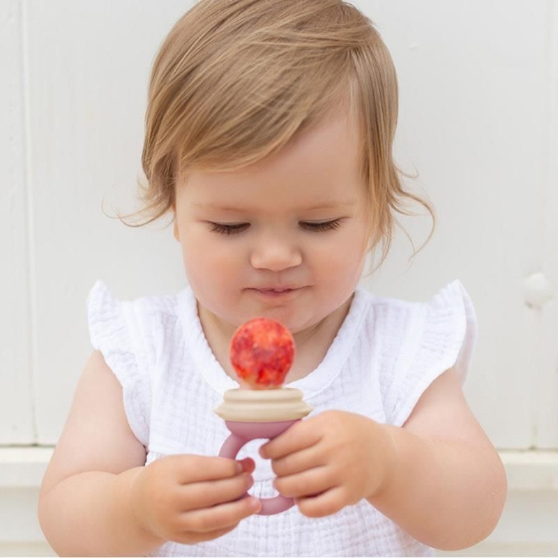 Cherub Baby Silicone Fresh Food Feeder - Dusty Rose & Sand 1 cái
