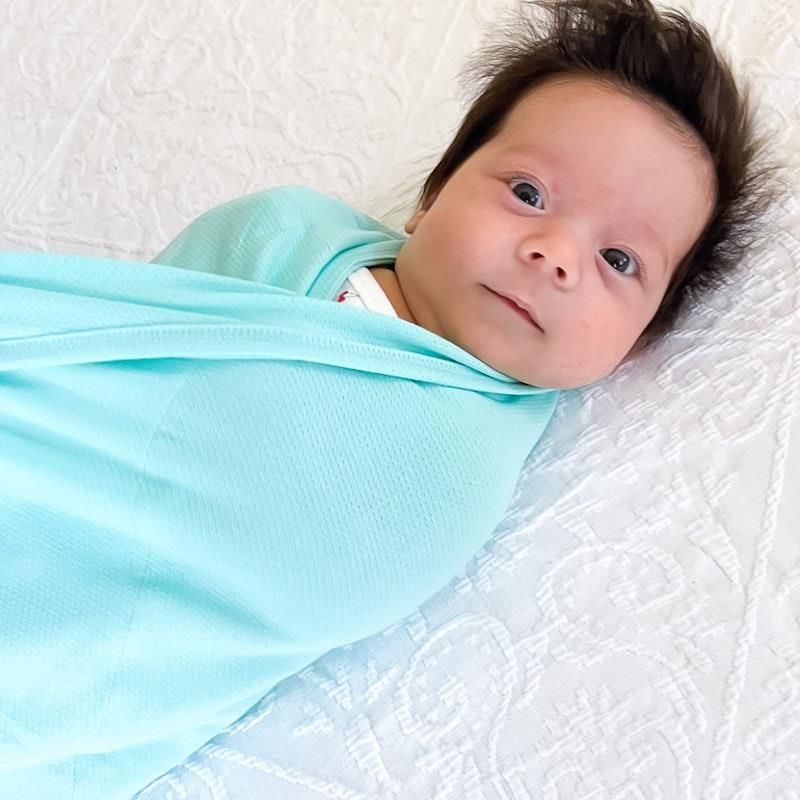Baby Loves Sleep Koala Hugs Summer Newborn Swaddle Wrap - Cool Mint Một cỡ