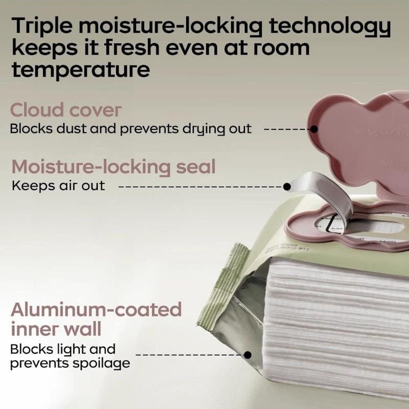 Khăn lau trẻ em Bc Babycare Cloud 80 tờ 3 gói