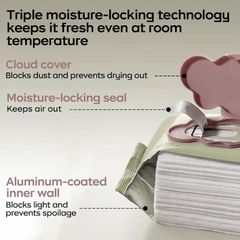 Khăn lau trẻ em Bc Babycare Cloud 80 tờ 3 gói