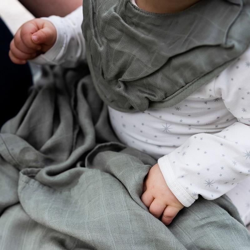 Little Bamboo Muslin Wraps 3Pk Bayleaf