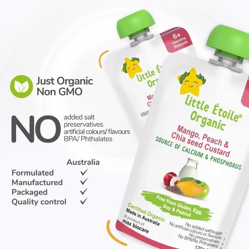 Gói phiêu lưu hương vị hữu cơ Little Etoile 120gx6