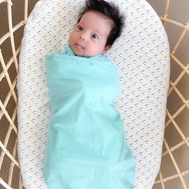 Baby Loves Sleep Koala Hugs Summer Newborn Swaddle Wrap - Cool Mint Một cỡ