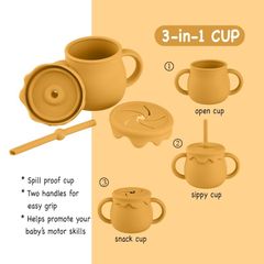 Bộ đồ ăn cho bé bằng silicon Zoe Sage 11 món Sundance