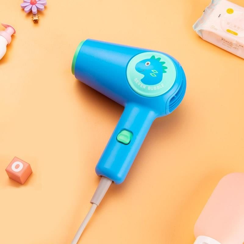 Máy sấy tóc Seven Bubbles nhiệt độ thấp tốc độ cao dành cho trẻ sơ sinh và trẻ nhỏ, máy sấy tóc thổi màu xanh