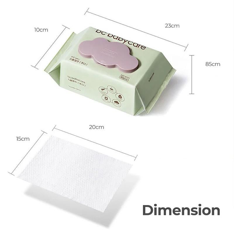 Khăn lau trẻ em Bc Babycare Cloud 80 tờ 3 gói