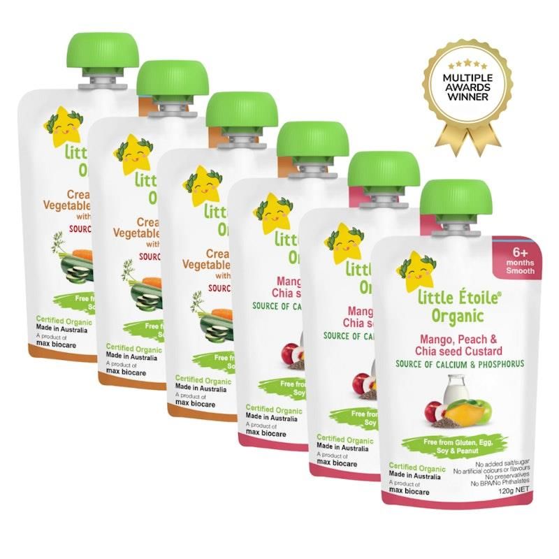 Gói phiêu lưu hương vị hữu cơ Little Etoile 120gx6