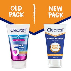 Sữa rửa mặt trị mụn Clearasil Pimple Fighter 5 trong 1 150 ml