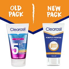 Sữa rửa mặt trị mụn Clearasil Pimple Fighter 5 trong 1 150 ml
