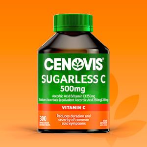 Cenovis Sugarless C 500mg 100 viên nhai hương cam