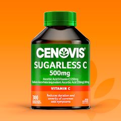 Cenovis Sugarless C 500mg 100 viên nhai hương cam