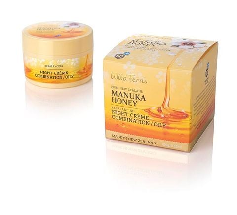 Kem dưỡng da ban đêm Wild Ferns Manuka Honey dành cho da hỗn hợp đến da dầu 100mL