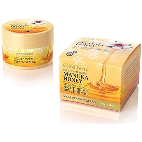 Kem dưỡng da ban đêm Wild Ferns Manuka Honey từ khô đến bình thường 100mL