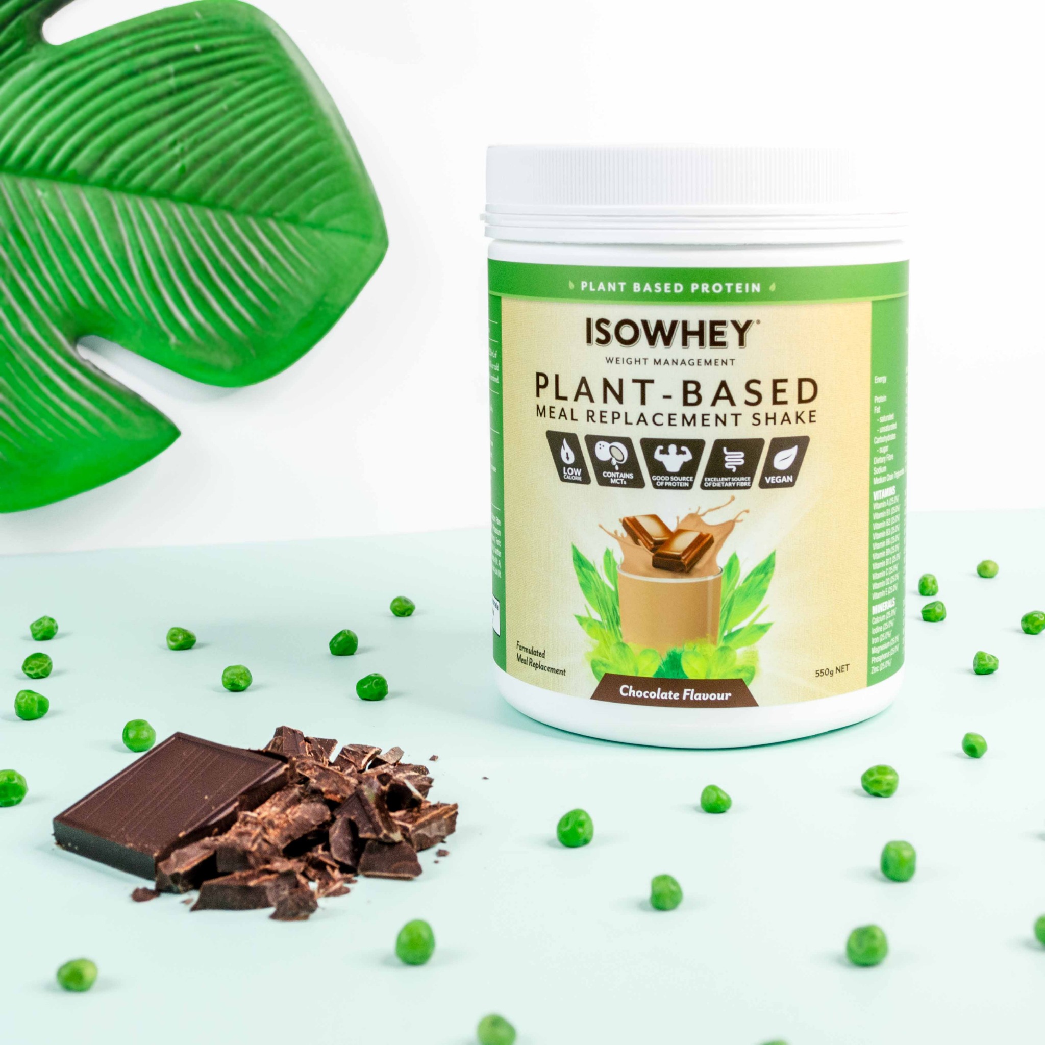 IsoWhey Plant-Based Meal Replacement Shake Chocolate 550g