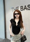  K88-Áo thun PHOM ÔM nữ kiểu sơ mi phối túi nắp 