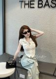  K88-Áo thun PHOM ÔM nữ kiểu sơ mi phối túi nắp 