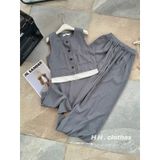  B104-Set áo sát nách quần ống suông siêu hách dáng 