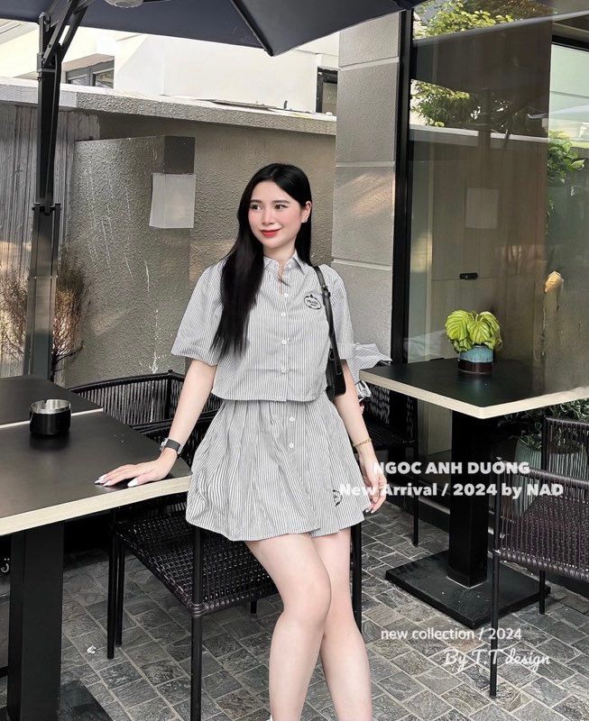  Set váy áo sơ mi dáng vừa B35 