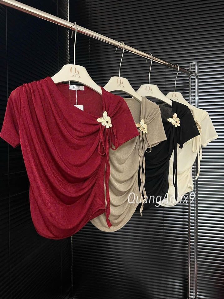  Áo zip nhún eo vai hoa (combo 2 cái) B66 