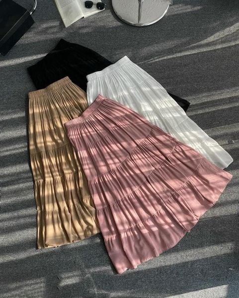  Chân váy tầng xoè voan tơ B77 