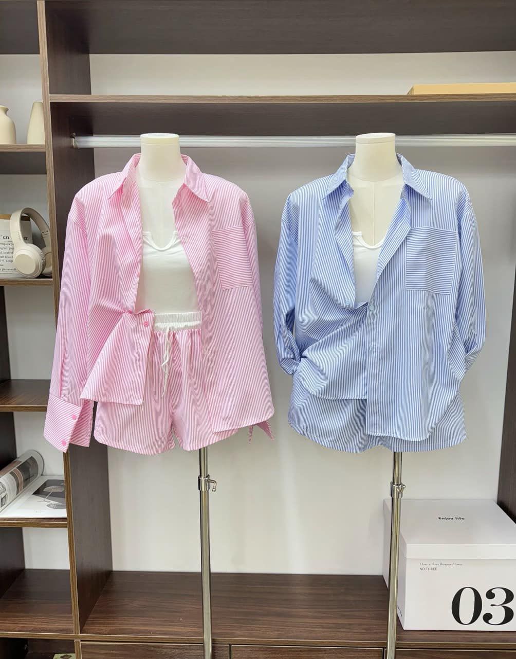  Set sơ mi màu pastel ba chi tiết B72 
