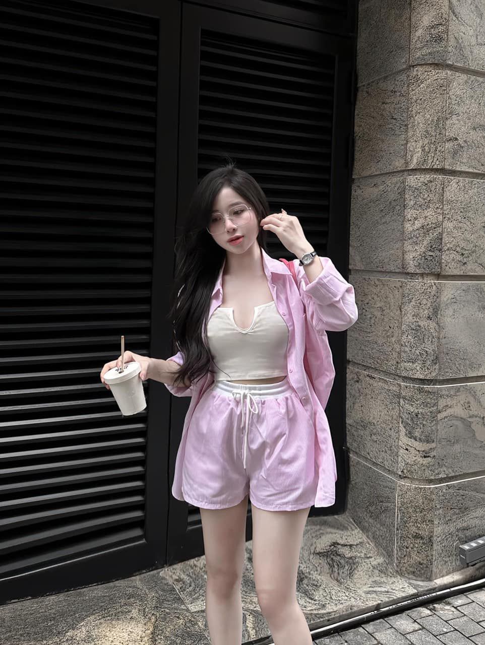  Set sơ mi màu pastel ba chi tiết B72 
