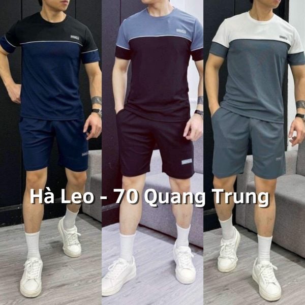  B90-BỘ THỂ THAO NAM CỔ TRÒN CHẤT TỔ ONG MỀM MÁT( không chọn màu) 