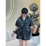  K70-Bộ đùi jean chữ Balen 2 màu cho nữ 