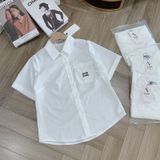  ÁO sơ mi MIUMIU dáng vừa E47 