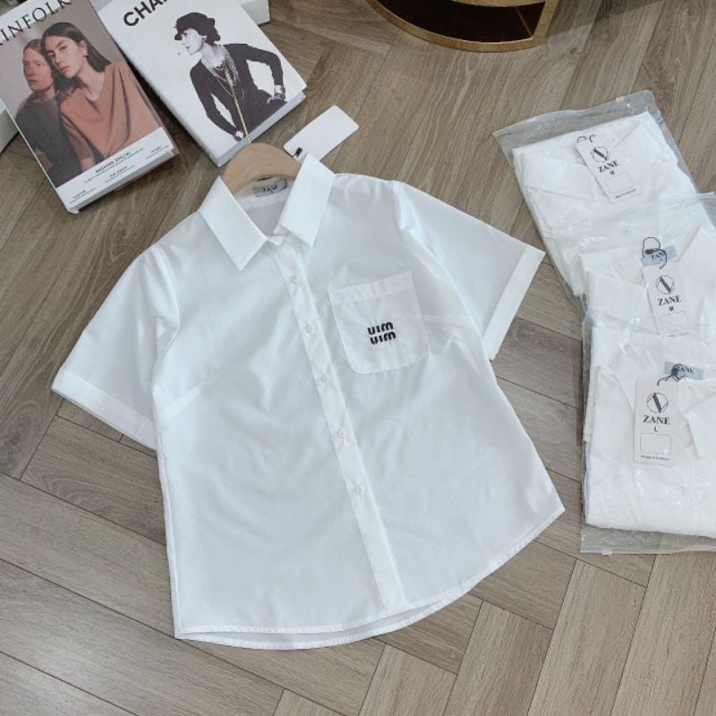  ÁO sơ mi MIUMIU dáng vừa E47 