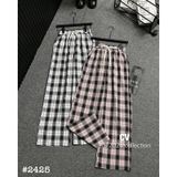  B93-quần kẻ dáng xuông ông rộng hàng xịn loại 1 