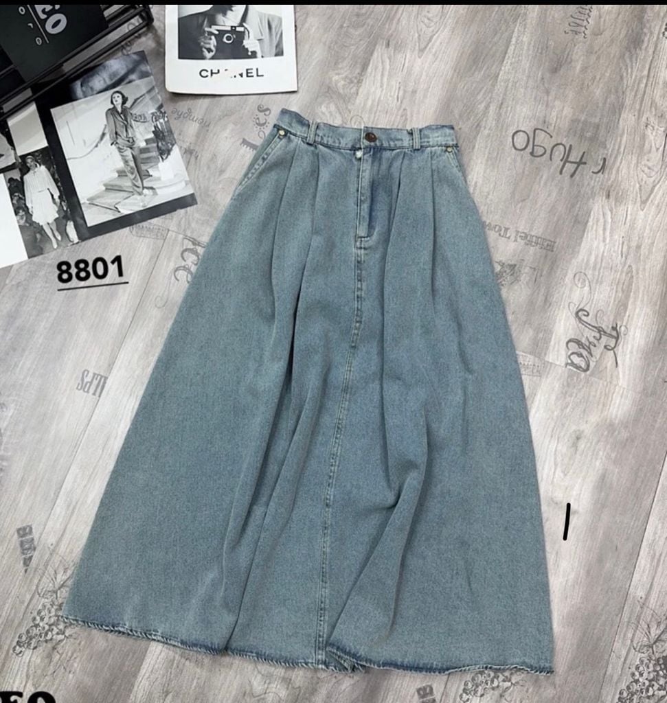  Chân váy bò dài 2 màu H16 