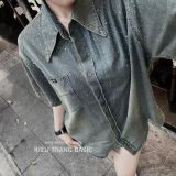  B94-Áo bò nữ cộc tay đính đá bling siêu xinh hàng qc 